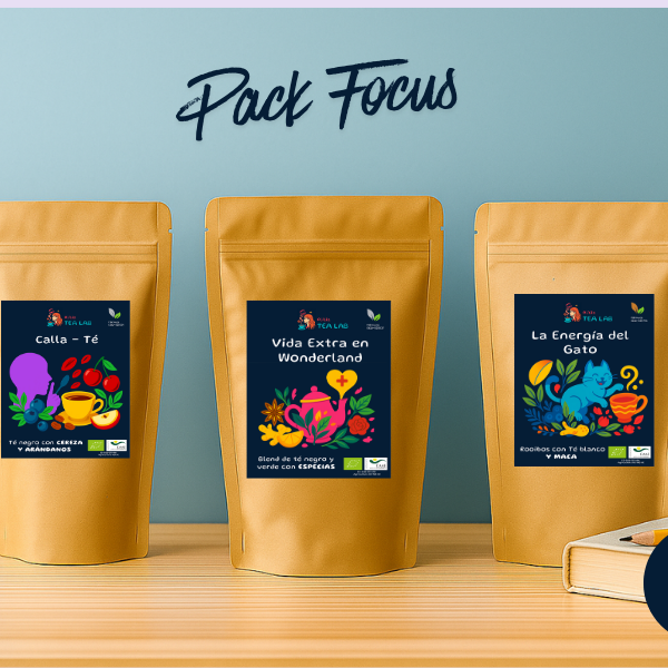 Brightening Pack 100g 3本セット Pack Focus | Tés e infusiones ecológicas para concentrarte